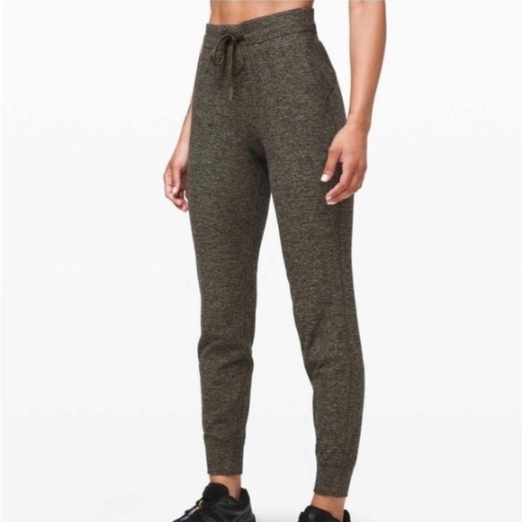 Lululemon Heathered Green Ready to Rulu Joggers Drawstring Soft cozy pants 4 - Picture 2 of 7